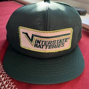 Vintage Interstate Batteries Green Snapback Hat